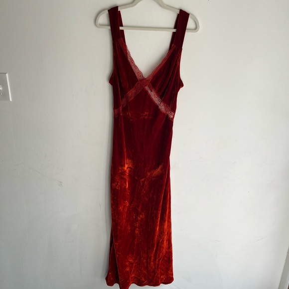 REFORMATION Lorenzo Velvet Lace Dress Size Large - Picture 6 of 11